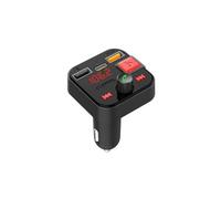 Muvit Transmetteur FM Bluetooth 5-en-1 Allume-cigare avec ports USB et USB-C