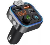 Transmetteur FM Bluetooth - NK - 3 Ports de Chargement - USB QC3.0 - PD 3.0 - Rétro-éclairage LED