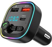 Transmetteur FM Bluetooth pour voiture - ACUZINA - Kit MP3 - PD 20W USB-C - 2xUSB + USB-C - Bluetooth 5.3