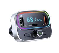 Transmetteur FM Bluetooth pour voiture, kit adaptateur radio sans fil, kit mains libres Bluetooth pour voiture avec micro