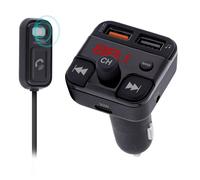 T'nB Transmetteur FM Bluetooth Ultime FMCT10 – Bluetooth 5.0, 2x USB-A, 1x USB-C 30W, Noir