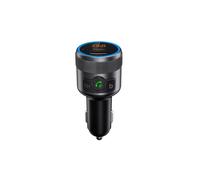 WE Transmetteur FM Bluetooth V5.1 USB QC 3.0 18W & USB-C PD24W Finition métalique