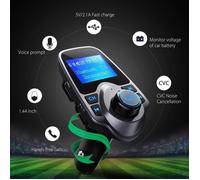 Transmetteur FM Bluetooth Voiture FM Transmetteur Voiture Kit Main Libre avec USB Audio Lecteur MP3 pour iPhone,Téléphones Android