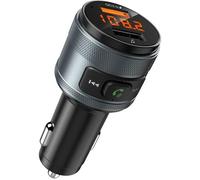 Transmetteur FM Bluetooth Voiture, kit main libre bluetooth voiture USB double charge rapide QC3.0, appel mains libres