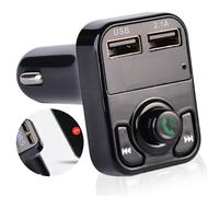 Transmetteur fm chargeur allume cigare voiture 2 ports - FAMICAM - usb bluetooth mains libres téléphone portable mp3 lecteur récep