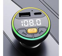 Transmetteur FM de voiture Bluetooth 5.3, mains libres, Kit de voiture sans fil, USB C, chargeur de voiture, Radio automatique, modulateur Fm, adaptateur de lecteur Mp3