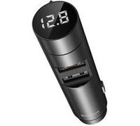 Transmetteur fm / mp3 bluetooth 2 ports usb affichage led baseus pps noir G