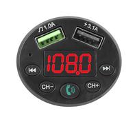 Transmetteur FM sans fil pour voiture Adaptateur de radio, émetteur FM pour voiture E6 Kit mains libres Bluetooth Écran LED ou stéréo avec port USB