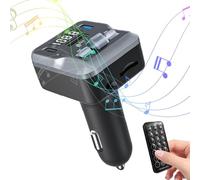 Transmetteur FM sans fil, transmetteur sans fil de voiture, émetteur radio auxiliaire sans fil avec télécommande | Récepteur audio avec 2 chargeurs de voiture de lecteur MP3 de charge USB