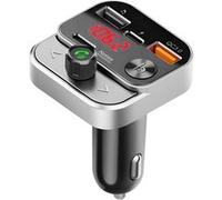 Transmetteur FM Voiture Bluetooth Diffusion Musique Chargeur USB C USB Noir