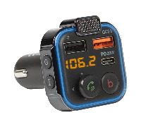 Transmetteur FM Voiture LCD Bluetooth 5.0 USB Q3.0 PD3.0 Chargeur Microphone