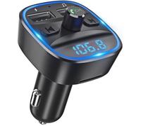 Transmetteur FM Voiture - LENCENT - Bluetooth - Lecteur MP3 - Chargeur USB - Appel Mains Libres