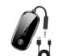 Transmetteur récepteur Bluetooth 2 en 1 pour avion sans fil Bluetooth 5.4 - Double connexion pour AirPods, tous les écouteurs, utilisation avec adaptateur Bluetooth auxiliaire de 3,5 mm pour avions