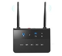 Transmetteur récepteur Bluetooth 5.0 RCA adaptateur audio jack 3 mm TV PC avec 2 antennes pour tous les systèmes de smartphone et tablette