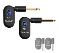 Transmetteur récepteur sans fil pour guitare - Mini transmission audio sans fil A14 pour basse et instruments électriques - Noir