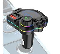 Transmetteur sans fil pour voiture, lecteur MP3 Plug and Play avec recharge rapide - Adaptateur pour autoradio avec émetteur FM,pour SUV Camion RV Berline Voyage Conduite Longue