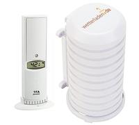 Transmetteur thermo-hygro TFA Dostmann avec écran 30.3180.IT pour Klimalogg Pro (blanc avec étui de protection JM)