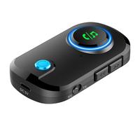 Transmetteur USB Bluetooth 5.0 pour TV 3,5mm Mini récepteur de voiture AUX Musique stéréo avec commutateur de changement Adaptateur sans fil, Noir