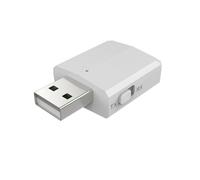 Transmetteur USB Bluetooth 5.0 pour TV Mini récepteur de voiture 3,5mm Musique stéréo AUX avec adaptateur sans fil pour commutateur de changeur, blanc