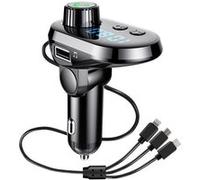 Transmetteurs FM sans fil Bluetooth 5.0 Qumox 3 EN 1 Kit main libre voiture avec câble de charge pour iPhone Android G