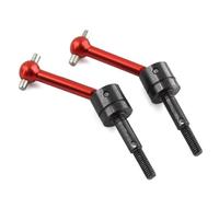 Transmission Arbre RC Compatible avec Tamiya pour TT01 pour TT02 TT01D TT01E TA04 1/10 RC Pièces De Mise À Niveau pour Voitures 4 Pièces Arbre De Transmission CVD en Métal(Red)