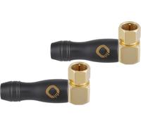 Transmission Shift S90X2 Lot De 2 Fiches F Coaxiales Iec (M/M) (Fiche Coudée Satellite, Adaptateur, Vissable) Plaqué Or Pour Connexion Tv/Radio