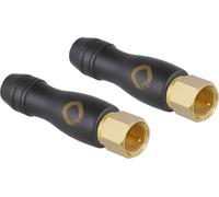 Transmission Shift Sx2 Lot De 2 Connecteurs F Coaxiaux Iec (M/M) (Connecteurs Satellites, Adaptateurs) Plaqués Or Pour Connexion Tv/Radio