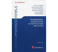 transmission signification ou notification des actes