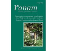 Transmission, transposition, transformation dans l’Angleterre de la première modernité Essais en l’honneur de Jean-Jacques Chardin - Anne Bandry-Scubbi - Presses Universitaires Strasbourg - broché - R