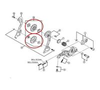 GALET DERAILLEUR SHIMANO 10V. XTR/SAINT M986/985/981/980/820 (JEU)