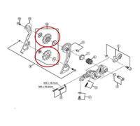 Shimano XTR Saint RD-M986/M820 tension and guide pulley set