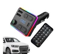 Transmitter Car Adapter - MP3 Player USB Car Charger, with Remote Control, Type-C + USB Audio Adapter Receiver, Music Playback Device for Most Smartphones, MP3 Player, Fit 12-24V Vehicle