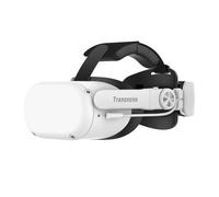 TRANSNOVO 6000 mAh Sangle de tête Compatible avec Oculus Quest 2/Quest 3/Quest 3S, Accessoires VR, Sangle Elite réglable de Remplacement, Support de Confort amélioré et sans Pression