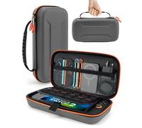 TRANSNOVO Pochette Housse pour Console et Chargeur Nintendo Switch 2 (2025), Étui Sacoche Transportable avec Emplacements pour Cartes de Jeu et Pochette Intérieure pour Accessoires, Gris