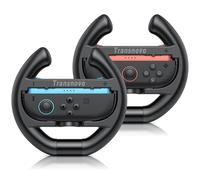 TRANSNOVO Volants pour Nintendo Switch 2 (2025), Compatibles avec Mario Kart 8 Deluxe et Autres Jeux de Course, Accessoires Multijoueur pour les Joy-Con, 2 Pièces , Noir