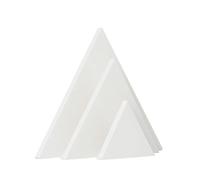 Transon Lot de 3 toiles d'artiste triangulaires prêtes à peindre