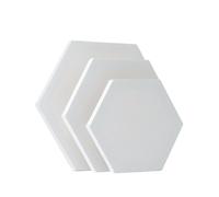 Transon Lot de 3 toiles tendues prêtes à être peintes par hexagone