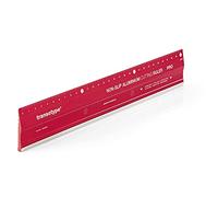 transotype règle à découper PRO, 30 cm de long, règle en aluminium rouge vif, antidérapante, robuste, avec arête de coupe en acier et profilé en aluminium extra large de 50 mm