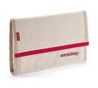 transotype senseBag Wallet, pochette crème pour jusqu'à 24 marqueurs, avec compartiments à crayons cousus, en tissu polyester lavable