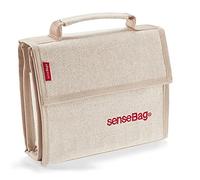 transotype senseBag Wallet, pochette crème pour jusqu'à 36 marqueurs, avec compartiments à crayons cousus, en tissu polyester lavable