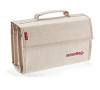 transotype senseBag Wallet, pochette crème pour jusqu'à 72 marqueurs, avec compartiments à crayons cousus, en tissu polyester lavable