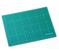 transotype Tapis de découpe, 30 x 22 cm, vert/noir, support autocicatrisant avec trame fine, utilisable des deux côtés
