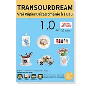TransOurDream 20xA4 Papier Décalcomanie transparent, impression jet d’encre