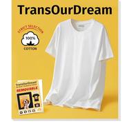 TransOurDream T-Shirt en Coton, Blanc, Taille XL, Manches Courtes, col Rond, pour Transfert thermocollant, Tee Shirt personnalisé, Cadeau fête pour tie-Dye et Broderie. (FR-Blanc-XL)