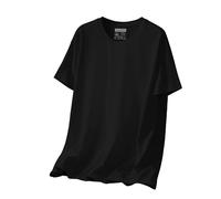 TransOurDream T-Shirt en Coton, Noir, Taille L, Manches Courtes, pour Transfert thermocollant, Impression T-Shirt, Tee Shirt personnalisé, Cadeau fête pour tie-Dye et Broderie. (FR-Noir-L)
