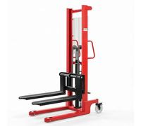Transpalette à pompe manuelle Empileur manuel 1T 115cm Fourche C-Channel Steel avec frein for entrepôt de stockage Transpalette