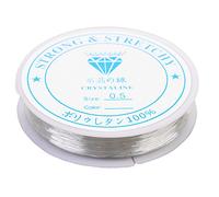 Transpant - Fil élastique transparent - 10 m - Fil pour fabrication de bijoux, Tissu, transparent, 0,5 mm