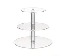 Transparent Acrylic Cake Stand 3-Tier Clear Dessert Display(A)