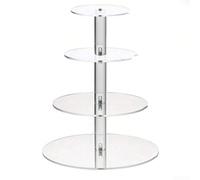 Transparent Acrylic Cake Stand 3-Tier Clear Dessert Display(B)