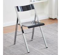 Transparent Acrylic Folding Chair - Stylish Crystal Dining Stool, Space-Saving for Indoor & Outdoor Use, Lightweight, Modern Design, Home & Events